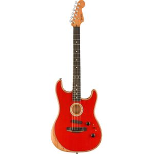 Fender American Acoustasonic Stratocaster Dakota Red met gigbag