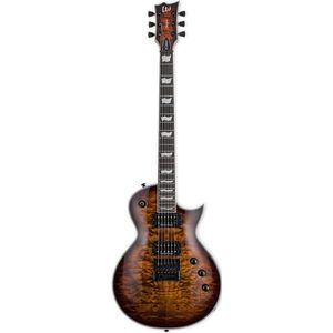 ESP LTD Deluxe EC-1000 QM Evertune Dark Brown Sunburst elektrische gitaar