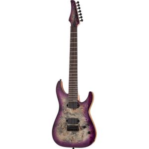 Schecter C-7 Pro Aurora Burst 7-snarige elektrische gitaar