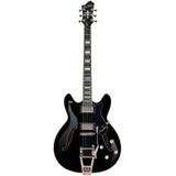 Hagstrom Tremar Viking Deluxe Black Gloss elektrische gitaar