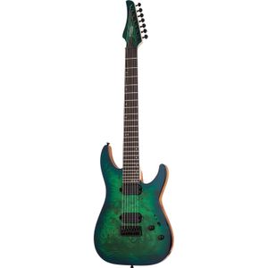 Schecter C-7 Pro Aqua Burst 7-snarige elektrische gitaar