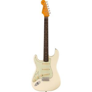 Fender American Vintage II 1961 Stratocaster LH RW Olympic White linkshandige elektrische gitaar met koffer
