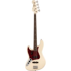 Fender American Vintage II 1966 Jazz Bass RW LH Olympic White linkshandige elektrische basgitaar met koffer