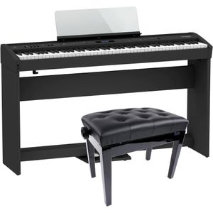 Roland FP-60X-BK digitale piano + onderstel + pedaal-unit + pianobank