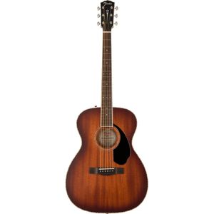 Fender PO-220E Orchestra All Mahogany Aged Cognac Burst elektrisch-akoestische westerngitaar met koffer