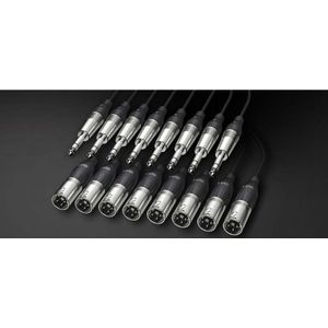 Alva T8X8PRO5 analoge multikabel 8x TRS 6.3mm naar 8x XLR Male 5m