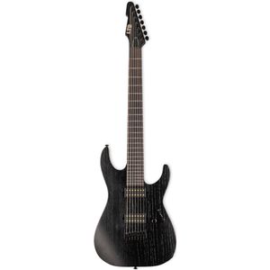 ESP LTD Alex Wade Signature AW-7 Baritone Open Grain Black Satin 7-snarige elektrische gitaar met koffer