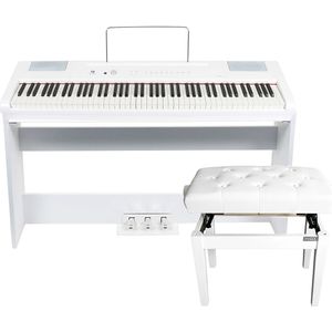 Fazley FSP-500-W digitale piano wit + onderstel + pianobank