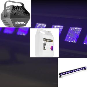 BeamZ Neon Party B500 machine met BUV123 Blacklight en bellenblaasvloeistof