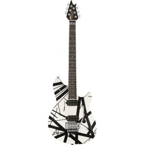 EVH Wolfgang Special Black & White Satin elektrische gitaar met gigbag