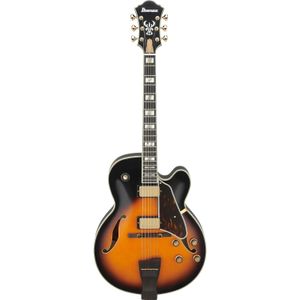 Ibanez AF2000 Artstar Prestige Brown Sunburst semi-akoestische gitaar met koffer