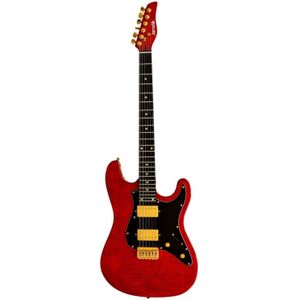 Zivix Jamstik Deluxe MIDI Guitar Red Black Pickguard elektrische gitaar met hardshell case