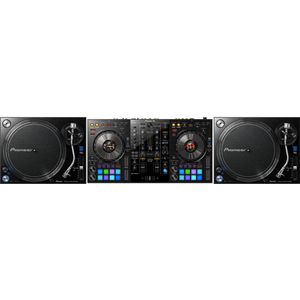 Pioneer DJ DDJ-800 + 2 x Pioneer PLX-1000 draaitafel