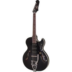 Guild Newark St. Collection Starfire I Jet 90 Satin Black semi-akoestische gitaar met tremolo