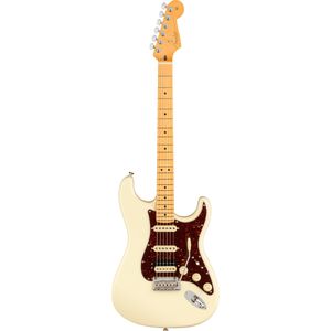 Fender American Professional II Stratocaster HSS Olympic White MN elektrische gitaar met koffer