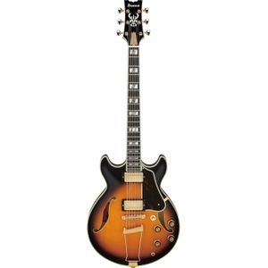 Ibanez AM2000H Artstar Prestige Brown Sunburst semi-akoestische gitaar met koffer