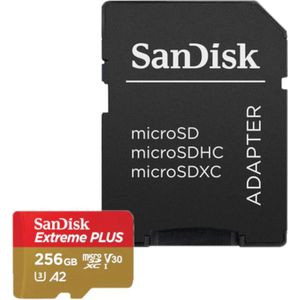 SanDisk Extreme Plus microSDXC 256 GB + SD adapter 200 MB/s 140 MB/s