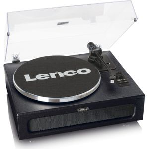 Lenco LS-430BK platenspeler met 4 ingebouwde luidsprekers
