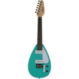 VOX Mark III Teardrop Mini Aqua Green elektrische gitaar in mini-formaat met draagtas