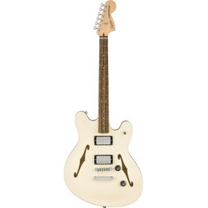 Squier Affinity Series Starcaster Deluxe IL Olympic White semi-akoestische gitaar