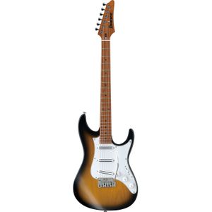 Ibanez ATZ100-SBT Sunburst Flat elektrische gitaar met koffer
