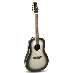 Ovation Pro Series Ultra 1516SSM-G Silver Shadow elektrisch-akoestische gitaar met soft case