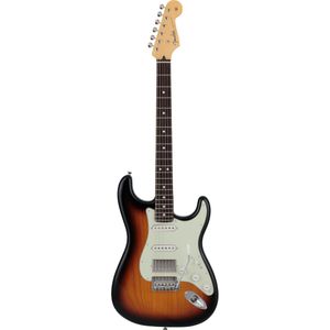 Fender Made in Japan Hybrid II Stratocaster HSS RW 3-Color Sunburst elektrische gitaar met gigbag