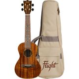 Flight Supernatural Series DUC445 Glossy Acacia concert ukelele met gigbag