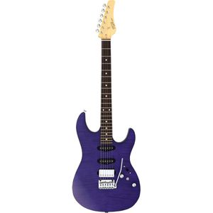 FGN Guitars J-Standard Odyssey DU Transparent Purple Flat elektrische gitaar met gigbag