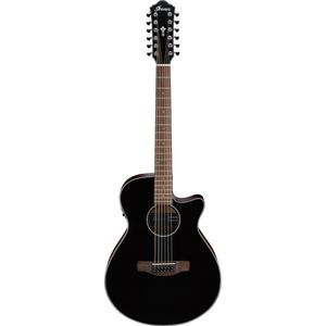 Ibanez AEG5012 Black High Gloss 12-snarige elektrisch-akoestische westerngitaar