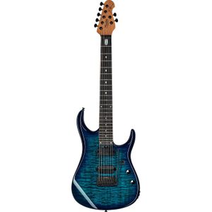 Sterling by Music Man JP157D John Petrucci Signature Cerulean Paradise 7-snarige elektrische gitaar met deluxe gigbag