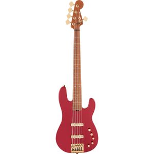 Charvel Pro-Mod San Dimas Bass JJ V CM Candy Apple Red 5-snarige elektrische basgitaar