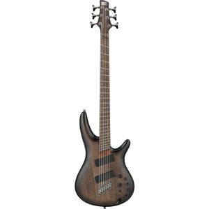 Ibanez SRC6MS Bass Workshop Black Stained Burst Low Gloss 6-snarige multi-scale elektrische basgitaar / bariton gitaar