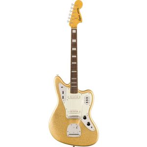 Squier FSR Classic Vibe 70s Jaguar Gold Sparkle IL elektrische gitaar