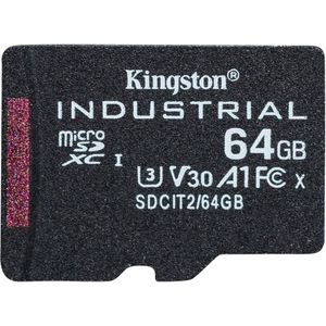 Kingston microSDHC Industrial C10 A1 pSLC Card Single Pack 64GB