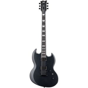 ESP LTD Deluxe Viper-1000 Baritone Black Satin elektrische bariton gitaar