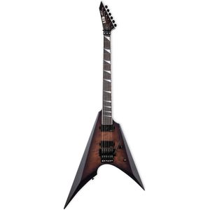 ESP LTD Deluxe Arrow-1000 QM Dark Brown Sunburst Satin elektrische gitaar