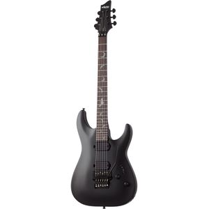 Schecter Damien-6 FR Satin Black elektrische gitaar met Floyd Rose