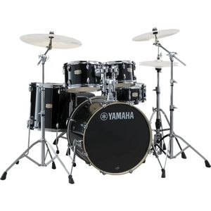 Yamaha SBP2F5 Stage Custom Birch Raven Black 5d. rock / fusion drumstel inclusief hardware