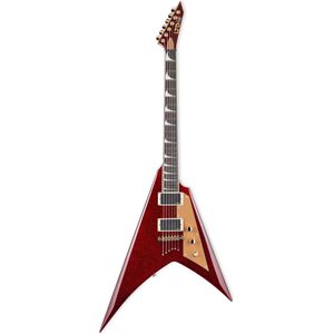 ESP LTD Kirk Hammett Signature KH-V Red Sparkle elektrische gitaar met koffer
