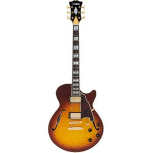 D'Angelico Excel SS XT stopbar Iced Tea Burst semi-akoestische gitaar