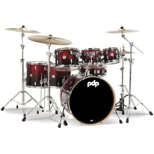 PDP Drums PD808484 Concept Maple Red to Black Fade 7d. drumstel