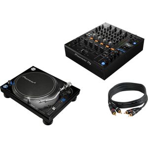 Pioneer DJ DJM-750MK2 + 2 x Pioneer PLX-1000 draaitafel + 2 x RCA