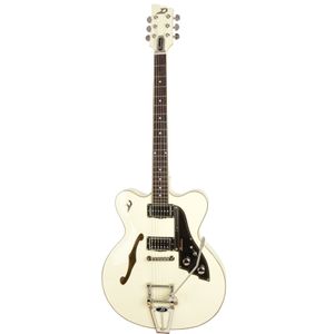 Duesenberg Fullerton CC Vintage White semi-akoestische gitaar met koffer