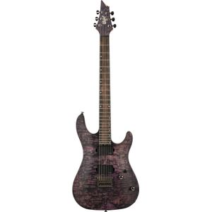 Cort KX500 Etched Deep Violet met Fishman Fluence Modern en sand blasted burl ash top