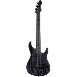 ESP LTD Deluxe SN-1007HT Baritone Black Blast 7-snarige elektrische gitaar