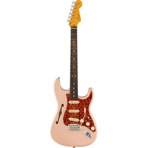 Fender American Professional II Stratocaster Thinline RW Transparent Shell Pink met deluxe koffer