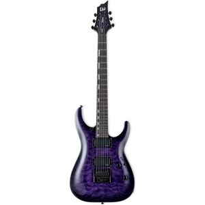ESP LTD Deluxe H-1000 QM EverTune See Thru Purple Sunburst elektrische gitaar met Fishman Fluence Modern elementen