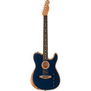 Fender American Acoustasonic Telecaster Steel Blue elektrisch-akoestische gitaar met gigbag