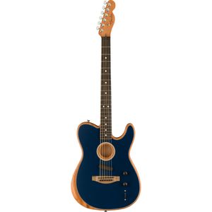 Fender American Acoustasonic Telecaster Steel Blue elektrisch-akoestische gitaar met gigbag